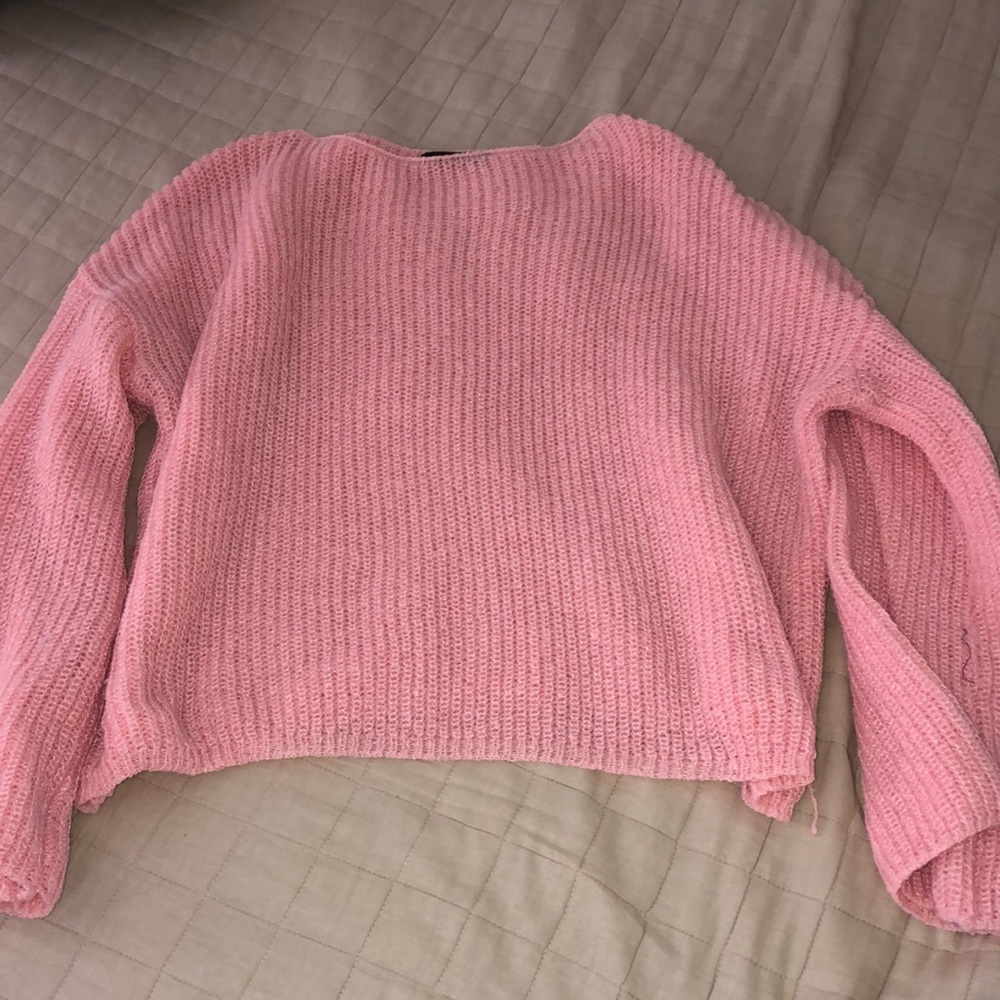 baby pink sweater